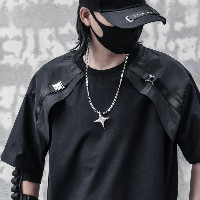 B1 Shoulder Buckle Strap T-Shirt