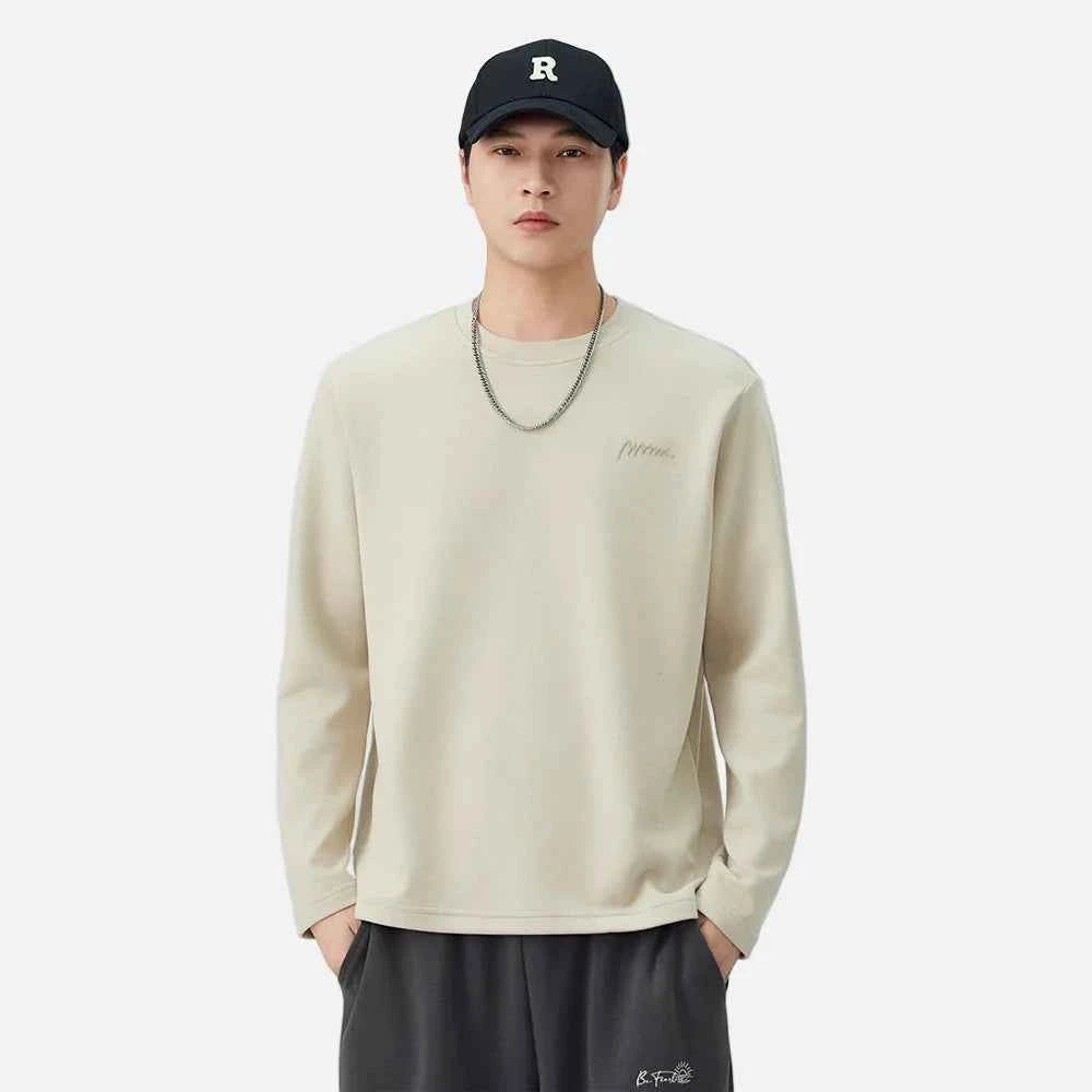 Cozy Winter Logo Solid Color Long Sleeve T-Shirt