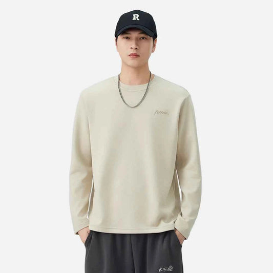 Cozy Winter Logo Solid Color Long Sleeve T-Shirt