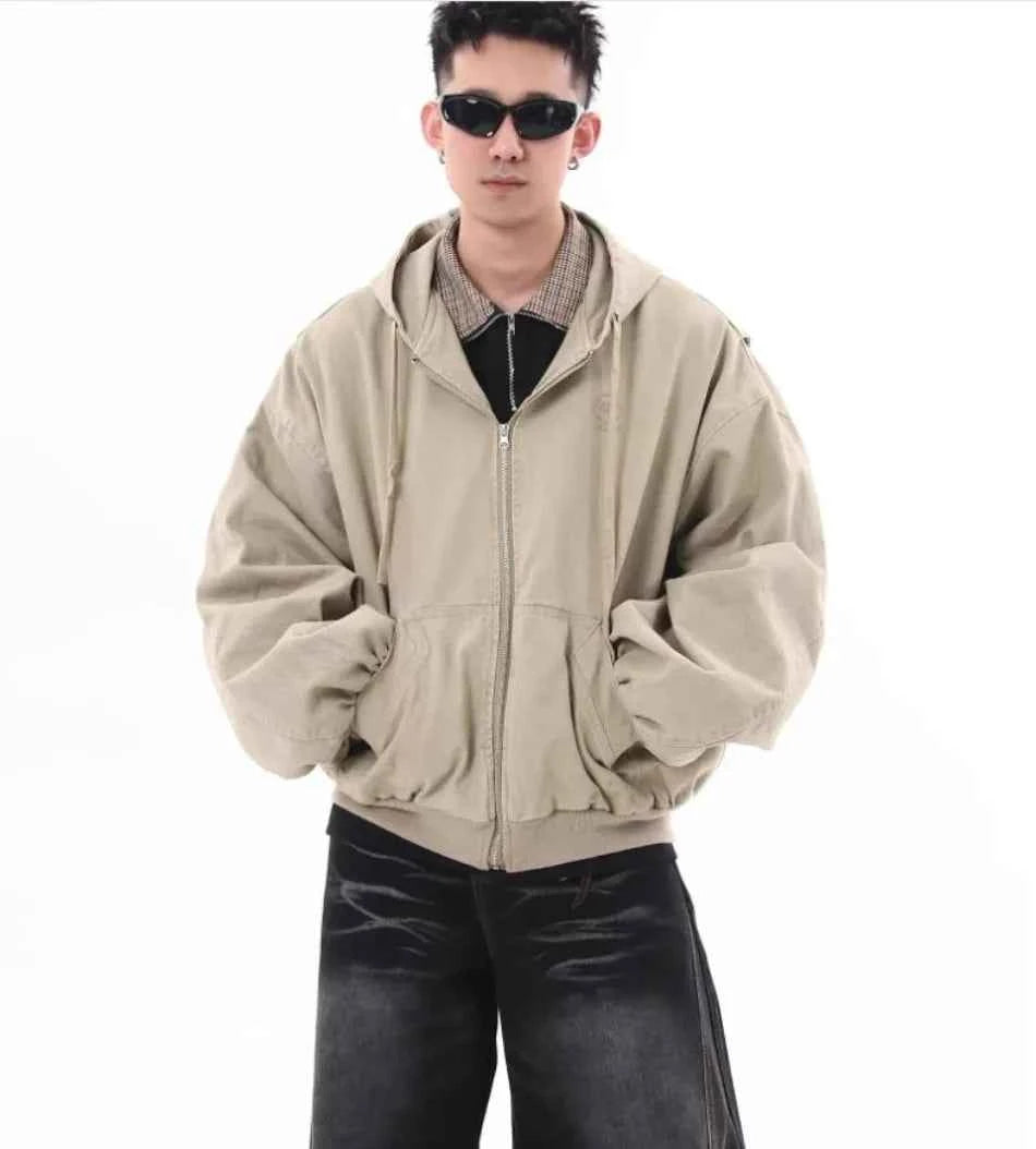 Men Japanese Embroidered Hooded Sweatshirt