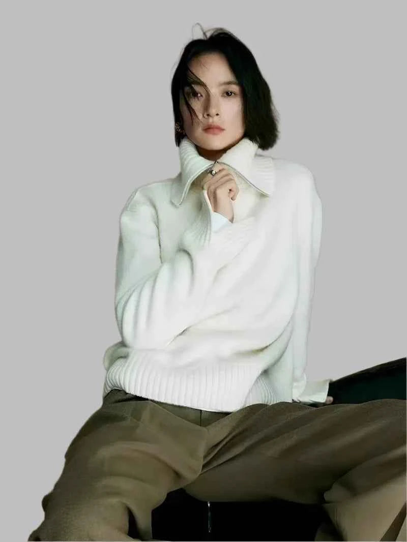 Cozy Thick Knit Casual Turtleneck Sweater