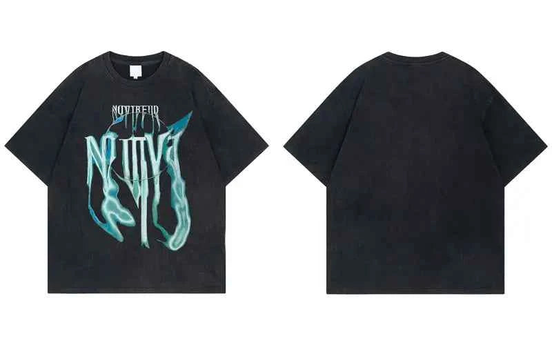 Oversized Cozy Grunge Graphic Printed T-Shirt