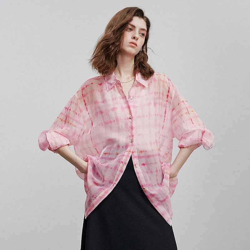 Stylish Short Sleeve Summer Blouse Shirt