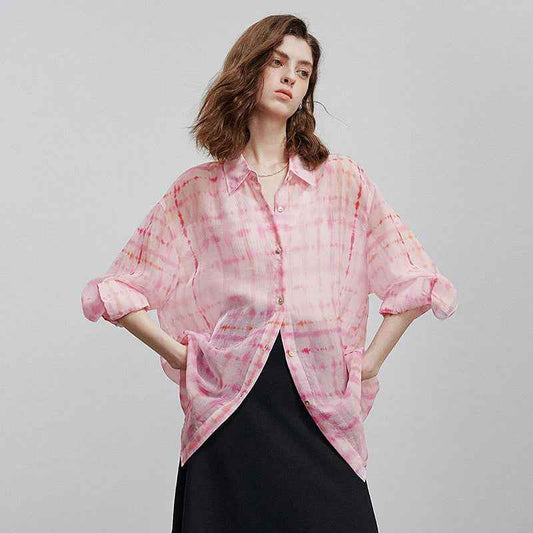 Stylish Short Sleeve Summer Blouse Shirt