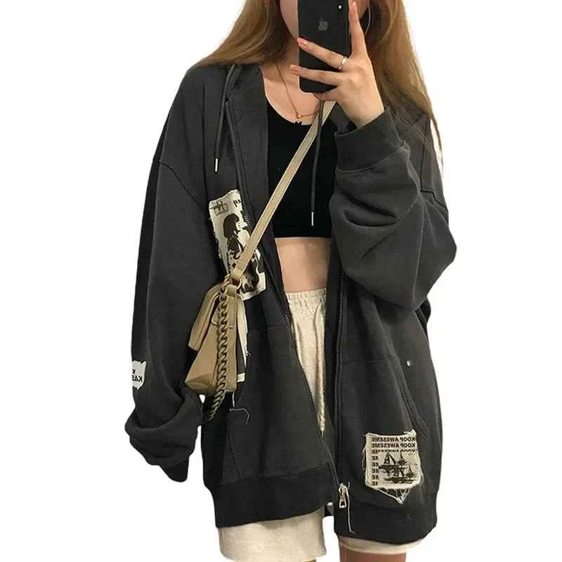Streetwear Chic Letter Print Cool Sweatshirt