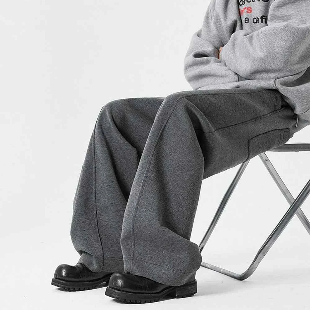 Youthful Wrinkled Campus Straight Leg Sweatpants