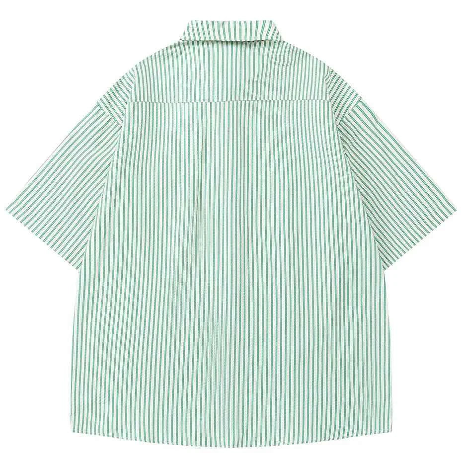 Fashionable Japanese Varsity Style Button-Up Shirt