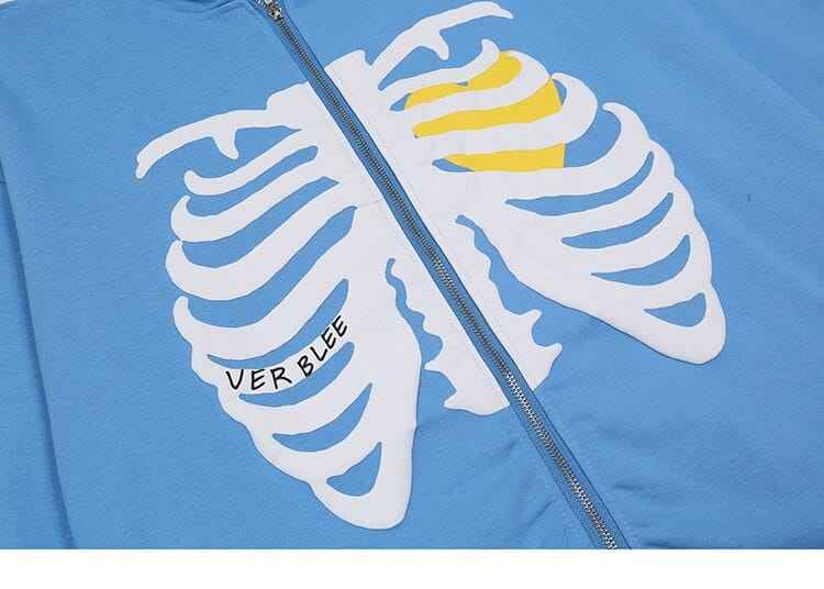 Zip Up Hoodie Thoracic Skeleton