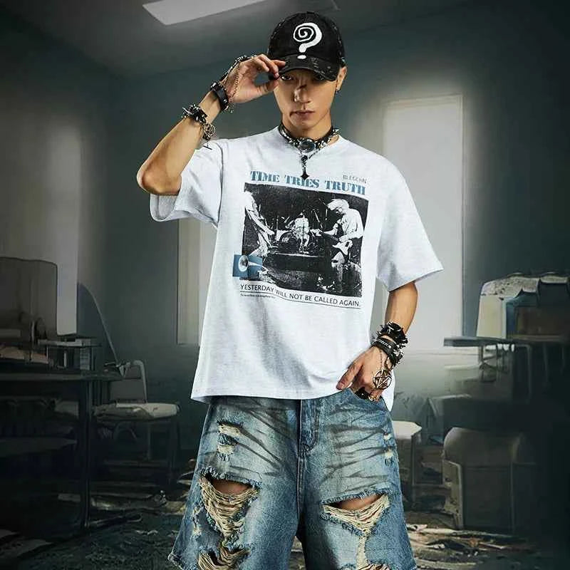 Flattering Stylish Printed Short Sleeve T-Shirt