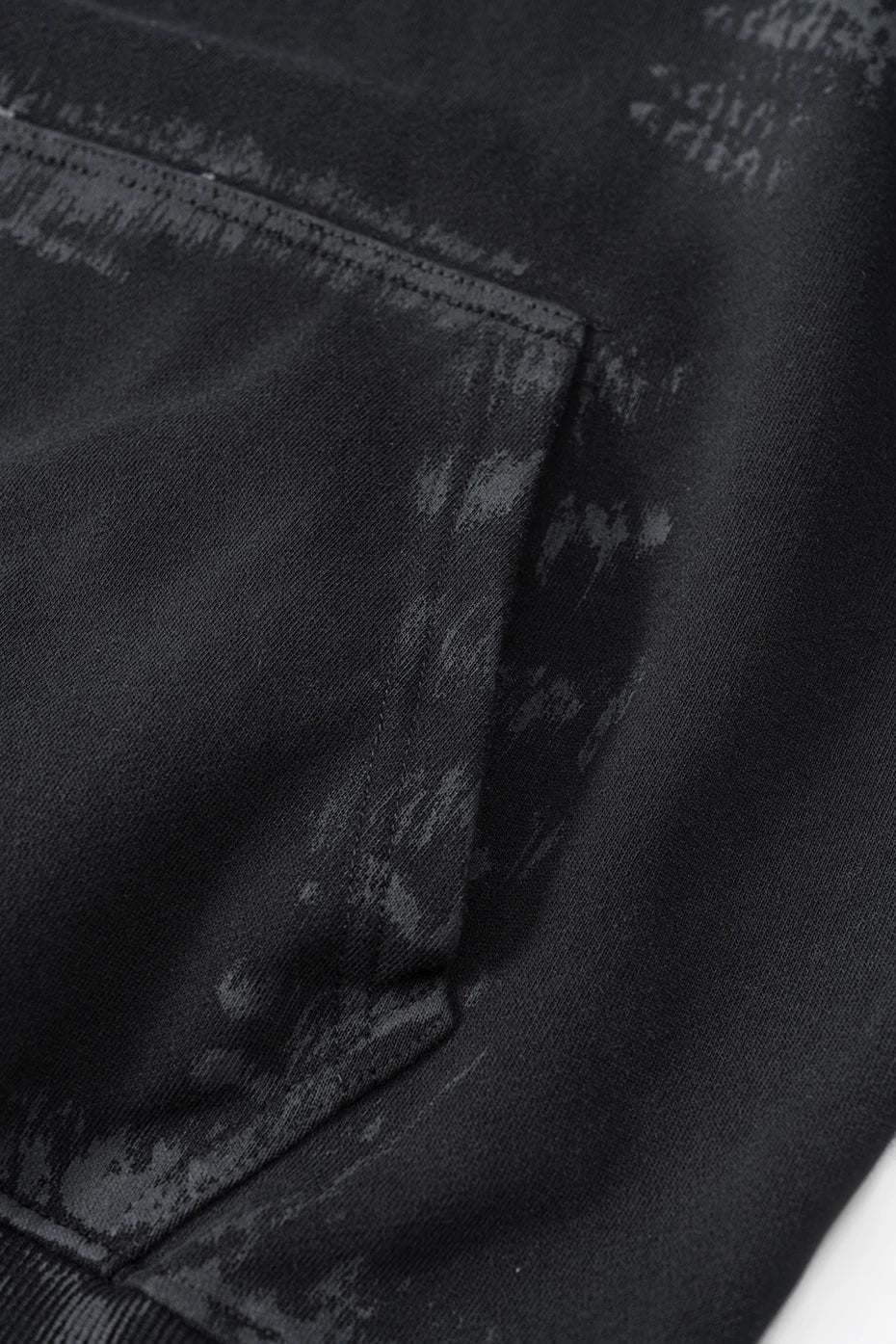 Coal Black Striped Sleeves Hoodie