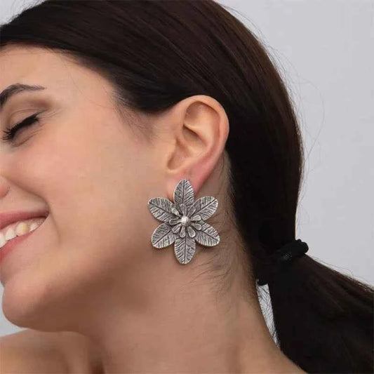 Exaggerated Ethnic Style Stud Earrings