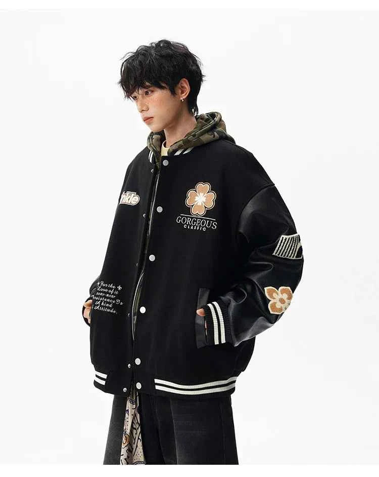 Autumn Embroidered Loose Baseball Varsity Jacket