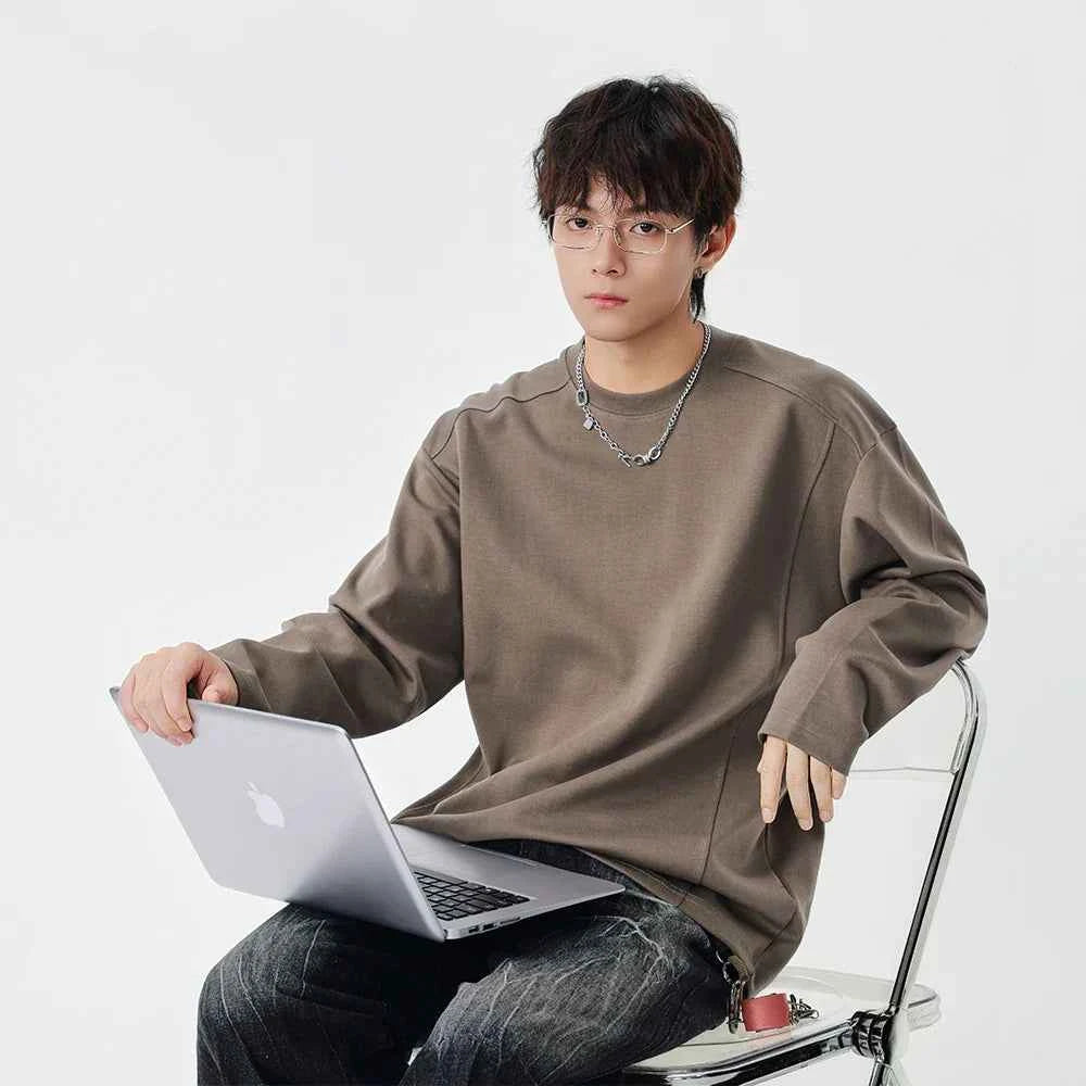 Plush Solid Color Casual Long Sleeve T-Shirt