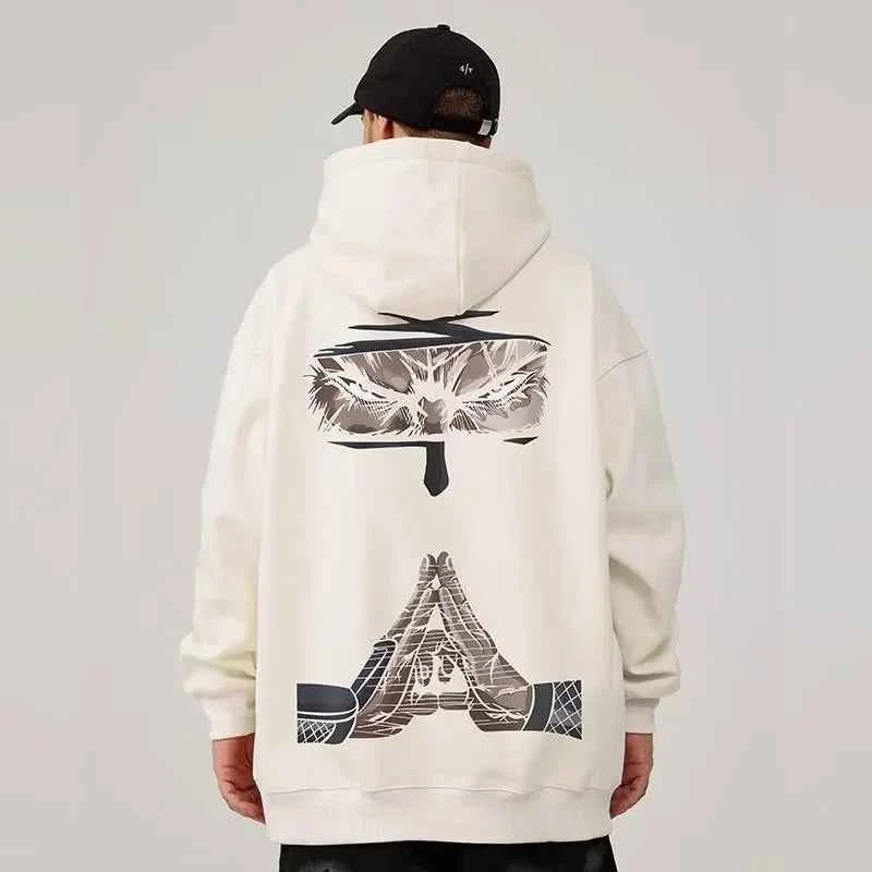 Vibrant Ninja Mudra Graphic Printed Hoodie