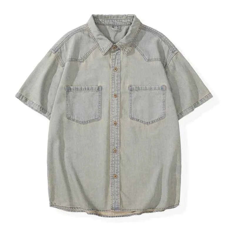 Vintage Retro Lightweight Casual Loose Denim Shirt