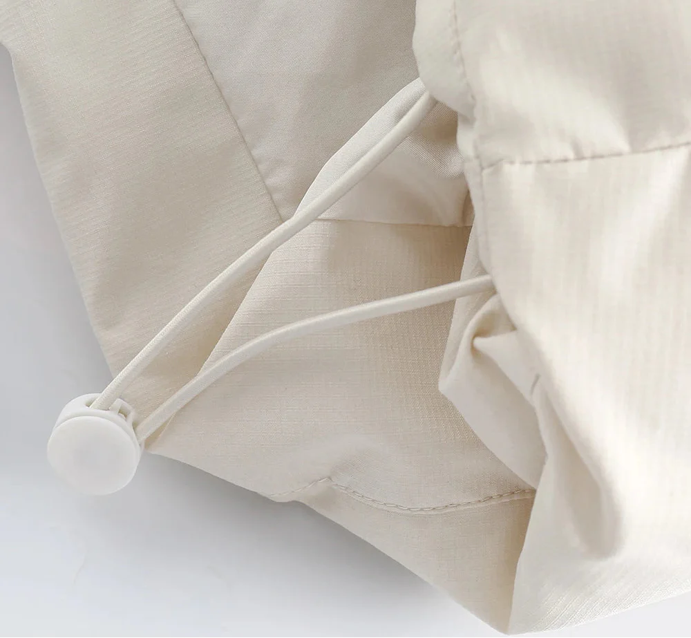 Premium Patchwork Down Drawstring Puffer Jacket - Luxuryurbanwear