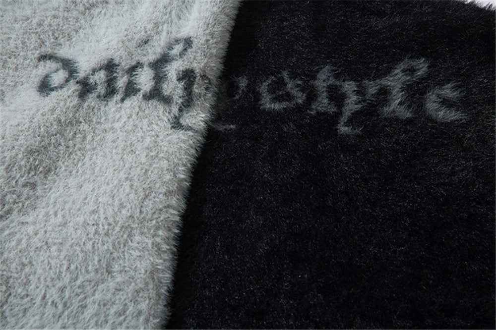 Butterfly Graphic Unique Knit Turtleneck Cardigan