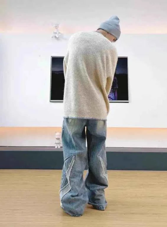 Men's Personalized Patchwork Denim Jeans
