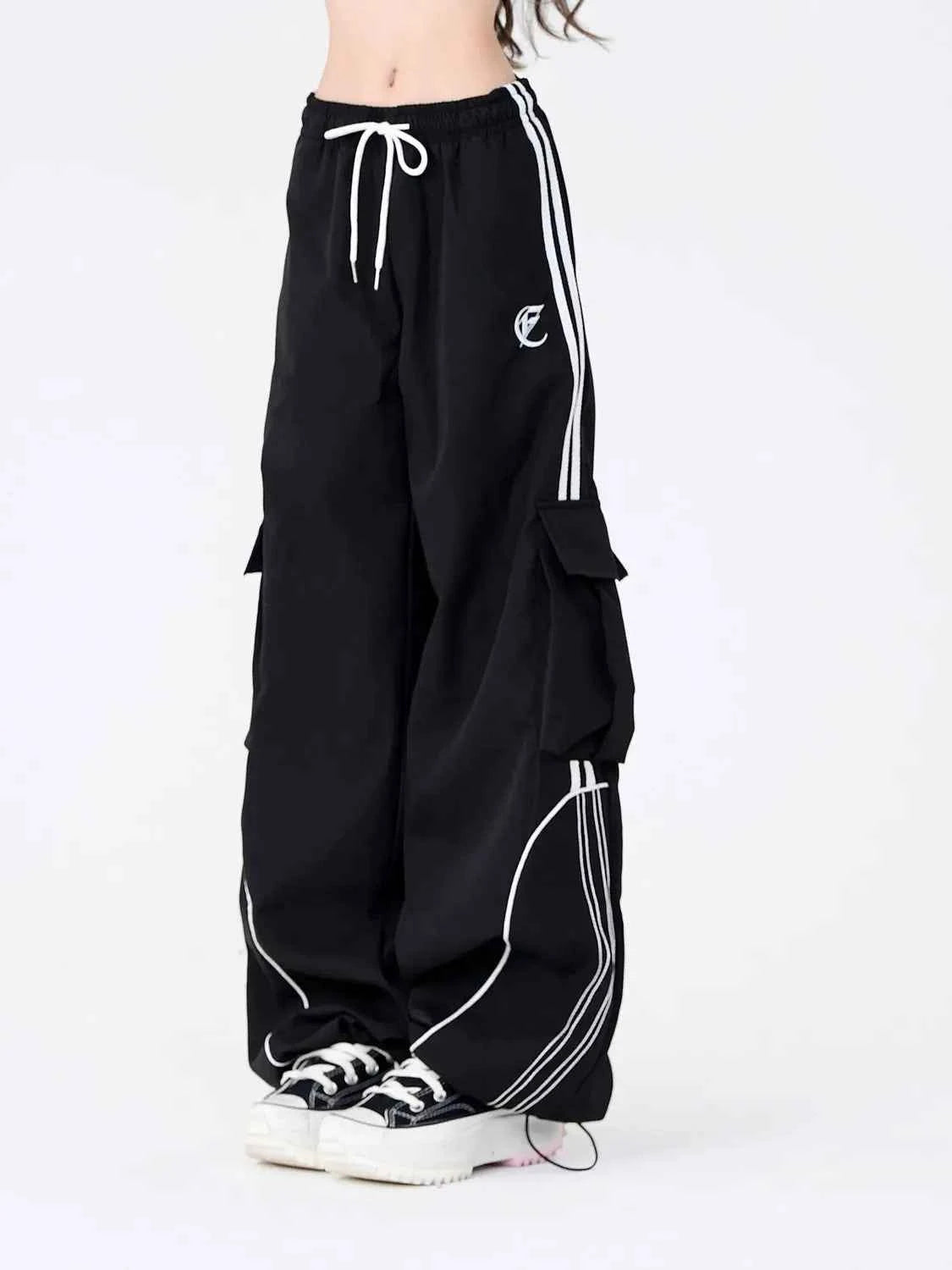 Vintage American Style Hip Hop Cargo Sweatpants