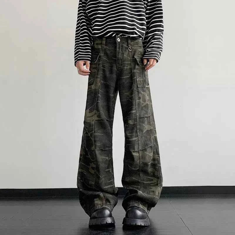 Retro Camouflage Casual Cargo Pants