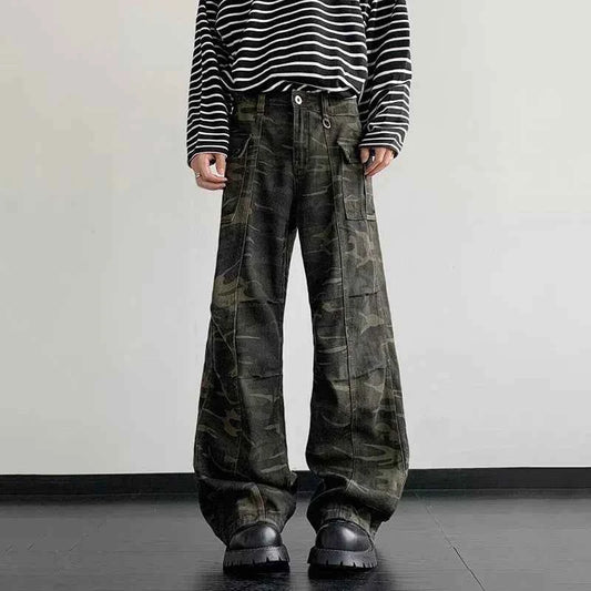 Retro Camouflage Casual Cargo Pants
