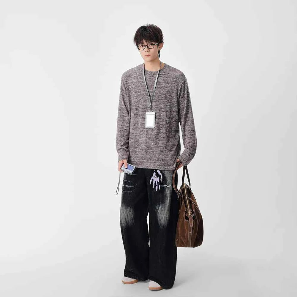 Cozy Knit Crew Neck Long Sleeve T-Shirt