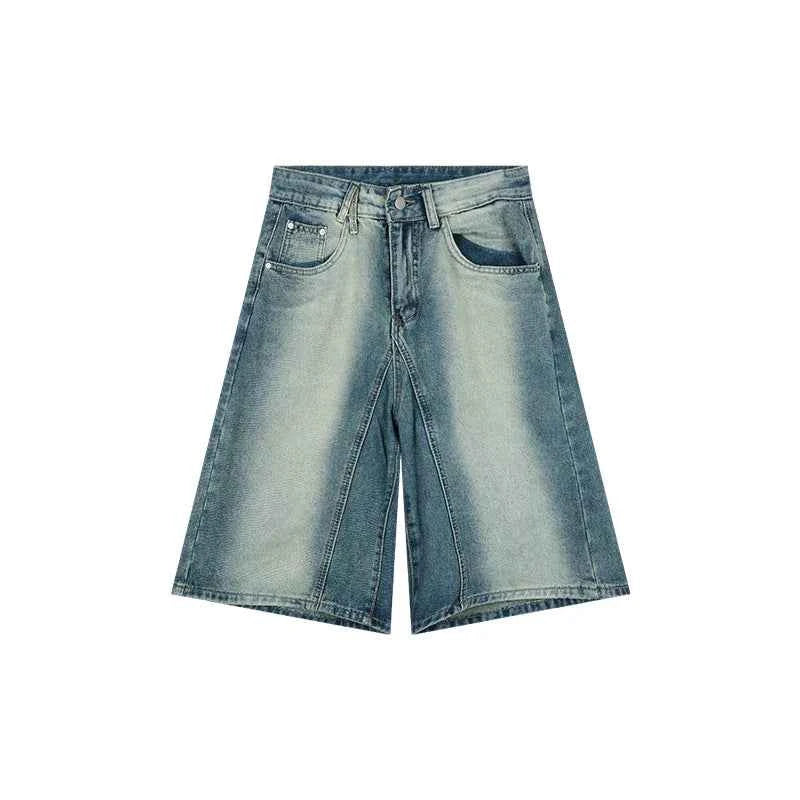 Vintage Ombre Wide Leg Denim Short