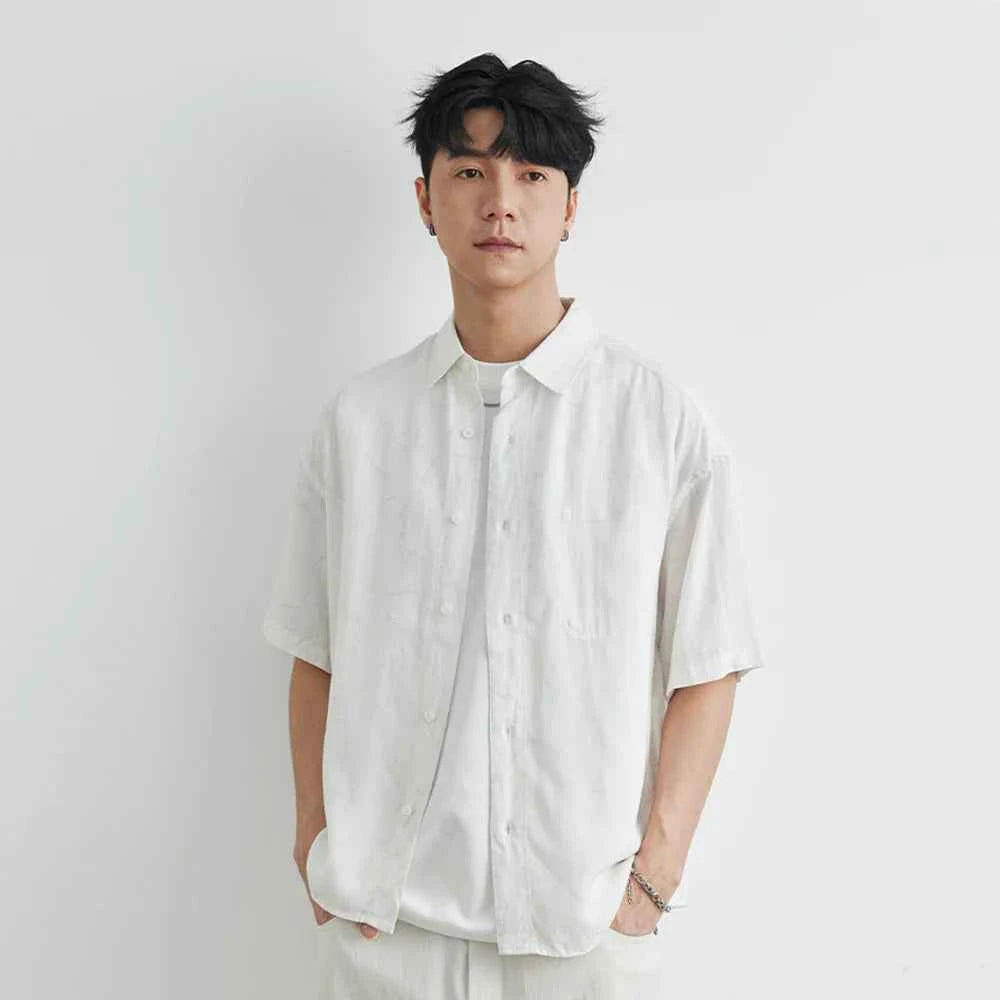 KoreanStyle Casual Button-down Shirt