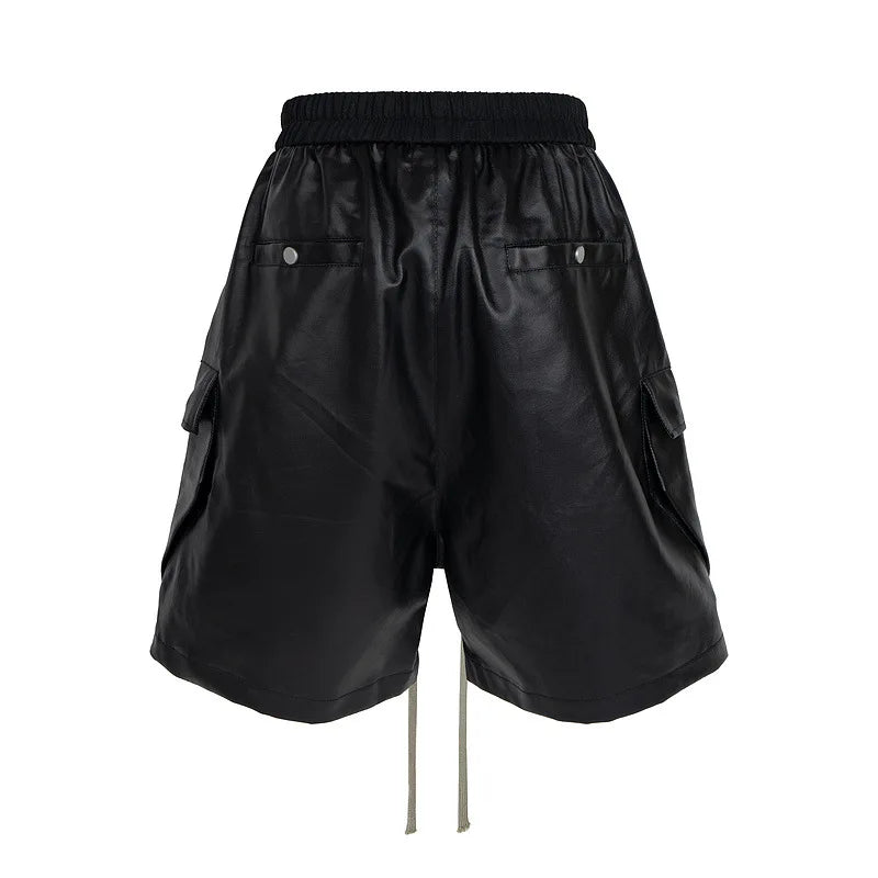 High Street Cleanfit Wide Leg Matte Coated Cargo Shorts
