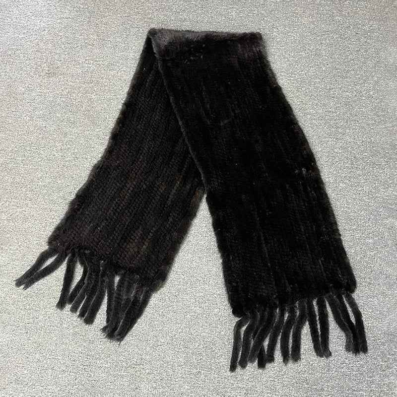 Luxury Knitted Mink Fur Scarf