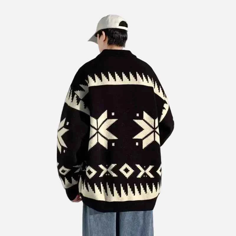 Winter Streetwear Thick Knitted Zipper Cardigan