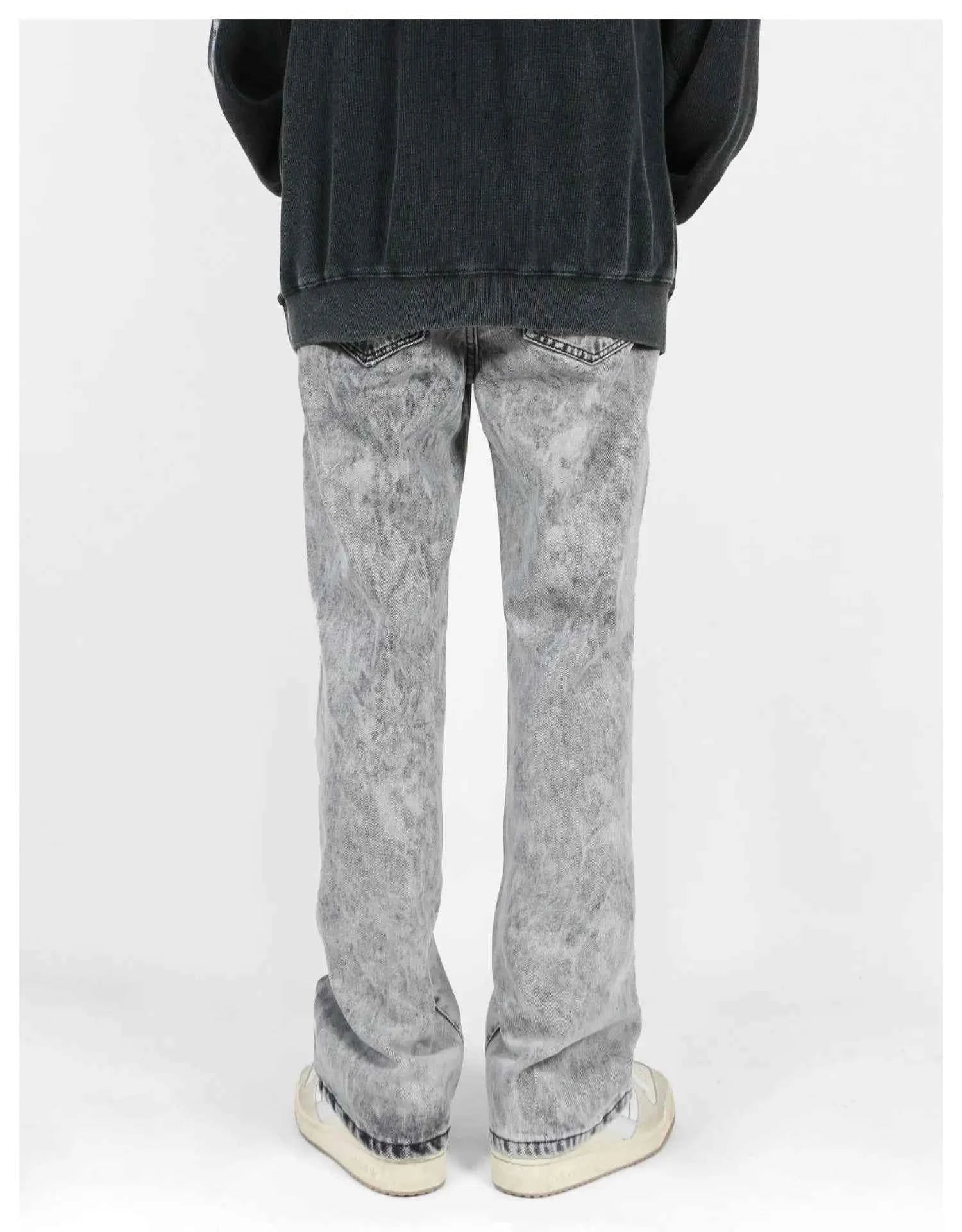 Versatile Acid-Wash Flared Denim Jeans