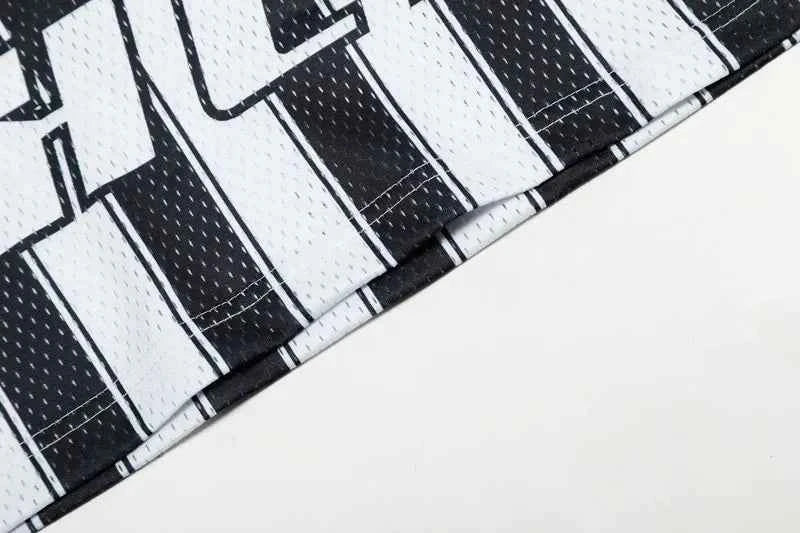 Retro Mesh Soccer Jersey Graphic Sport T-Shirt