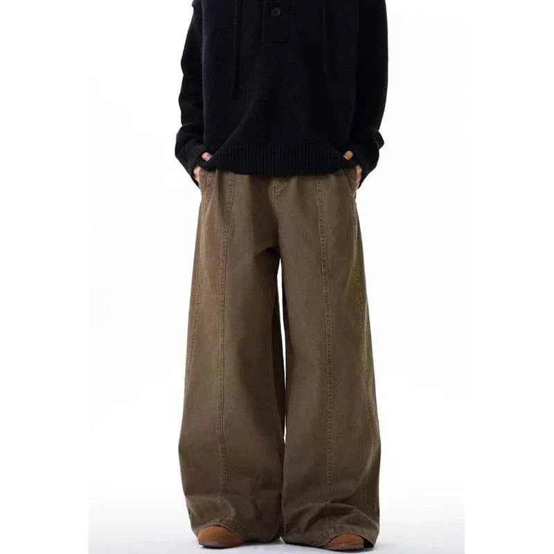 Fashionable 2000s American Style Wide Leg Denim Jeans