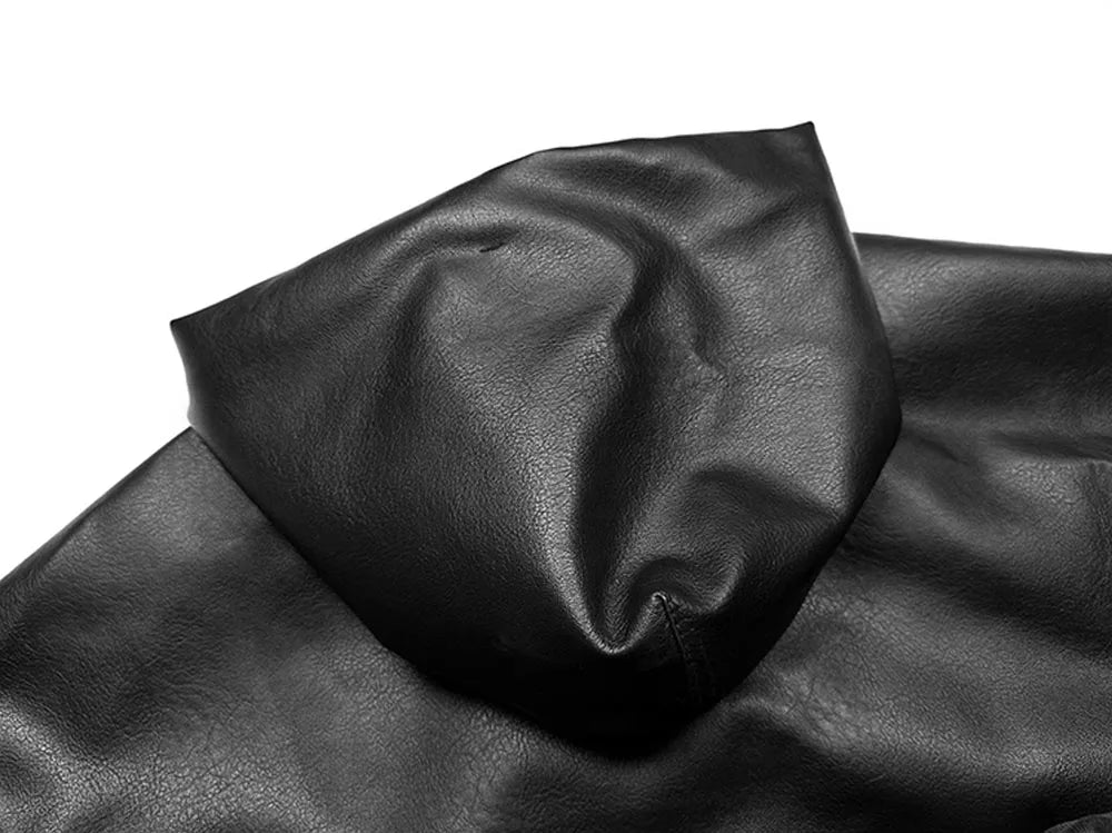 PU Leather Loose Black Jacket