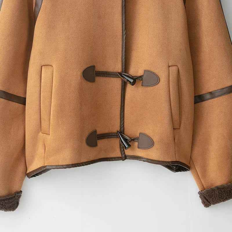 Chinese Style Single Breasted Hooded Woven Jacket