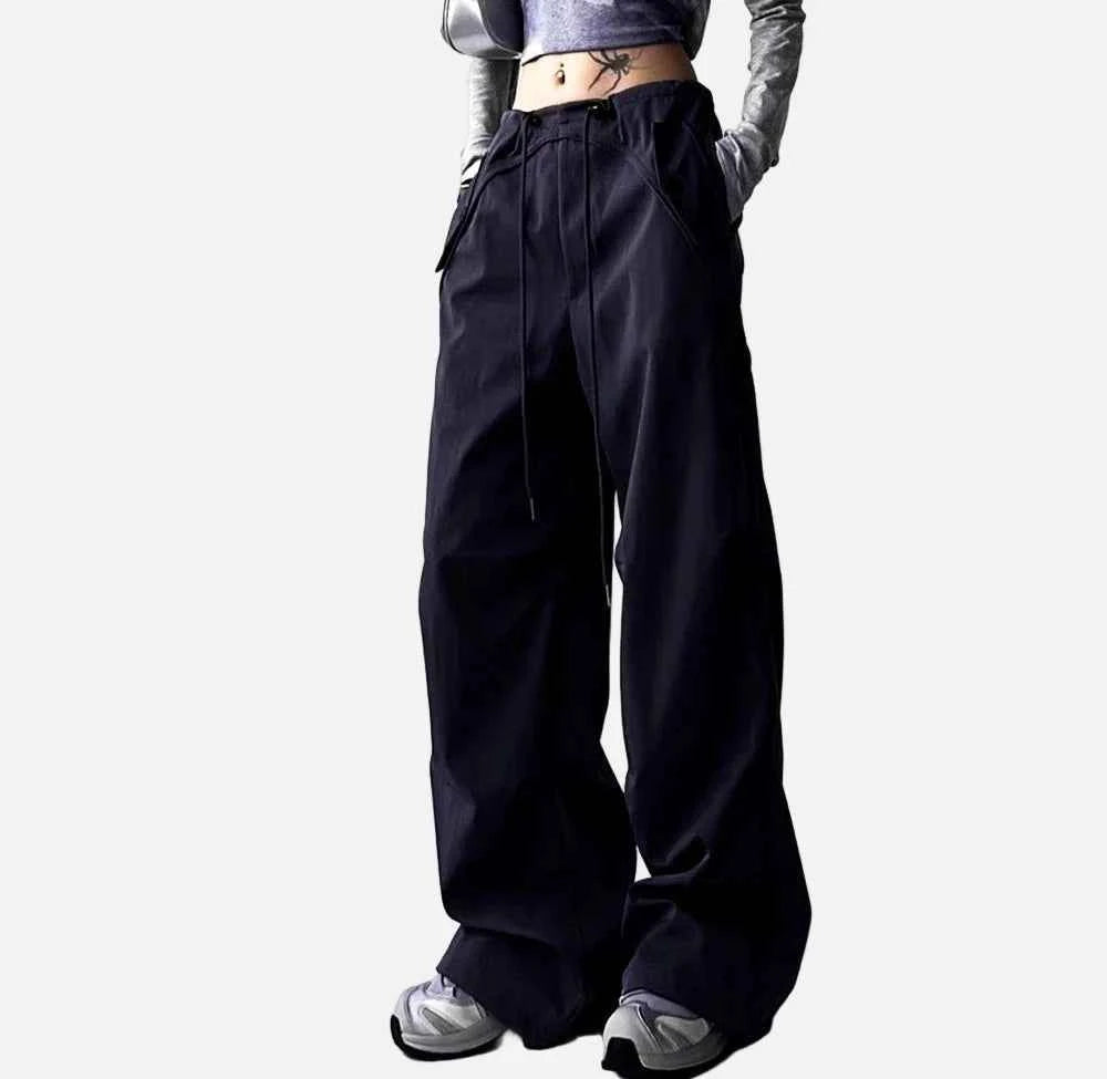 Streetwear Loose Fit Solid Color Casual Jogger