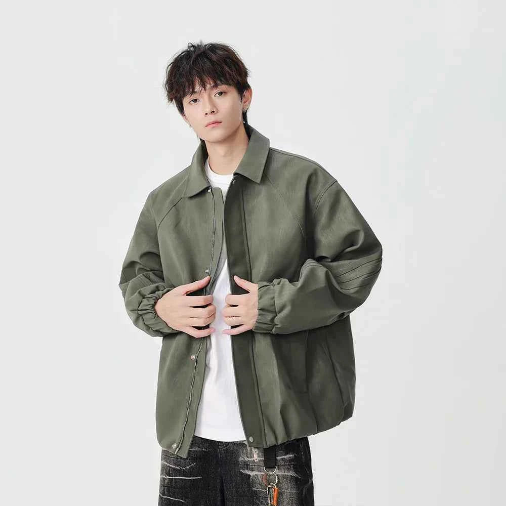 Y2K Trendy Loose Fit Faux Leather Jacket