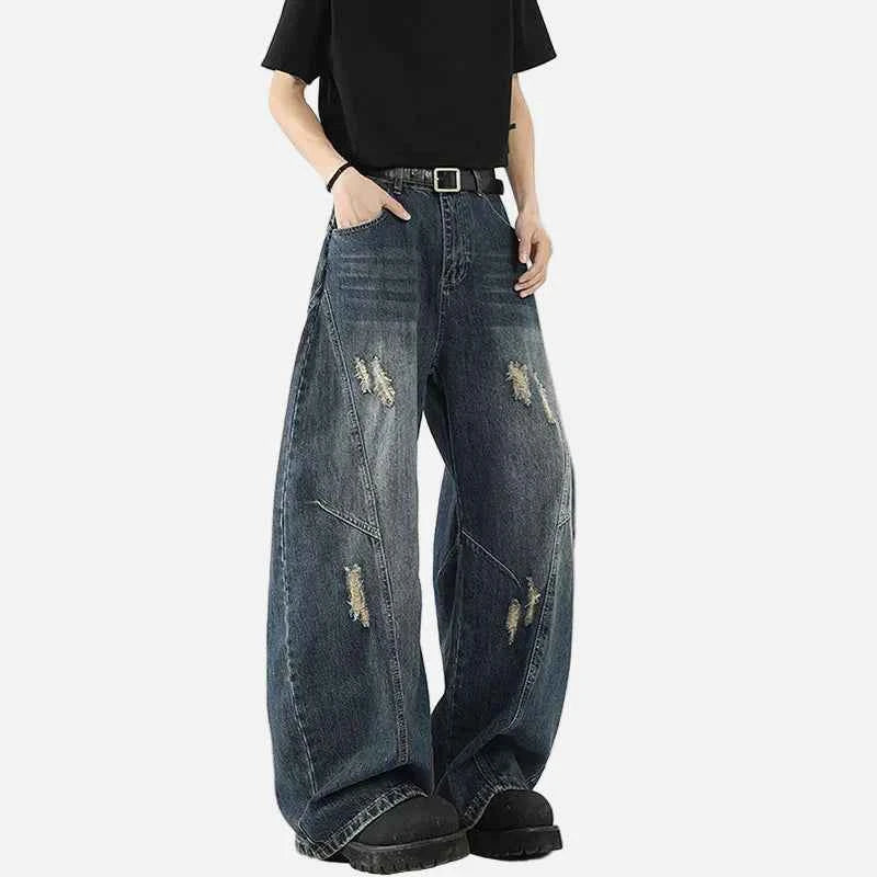 Korean Style High Street Ripped Loose Jeans