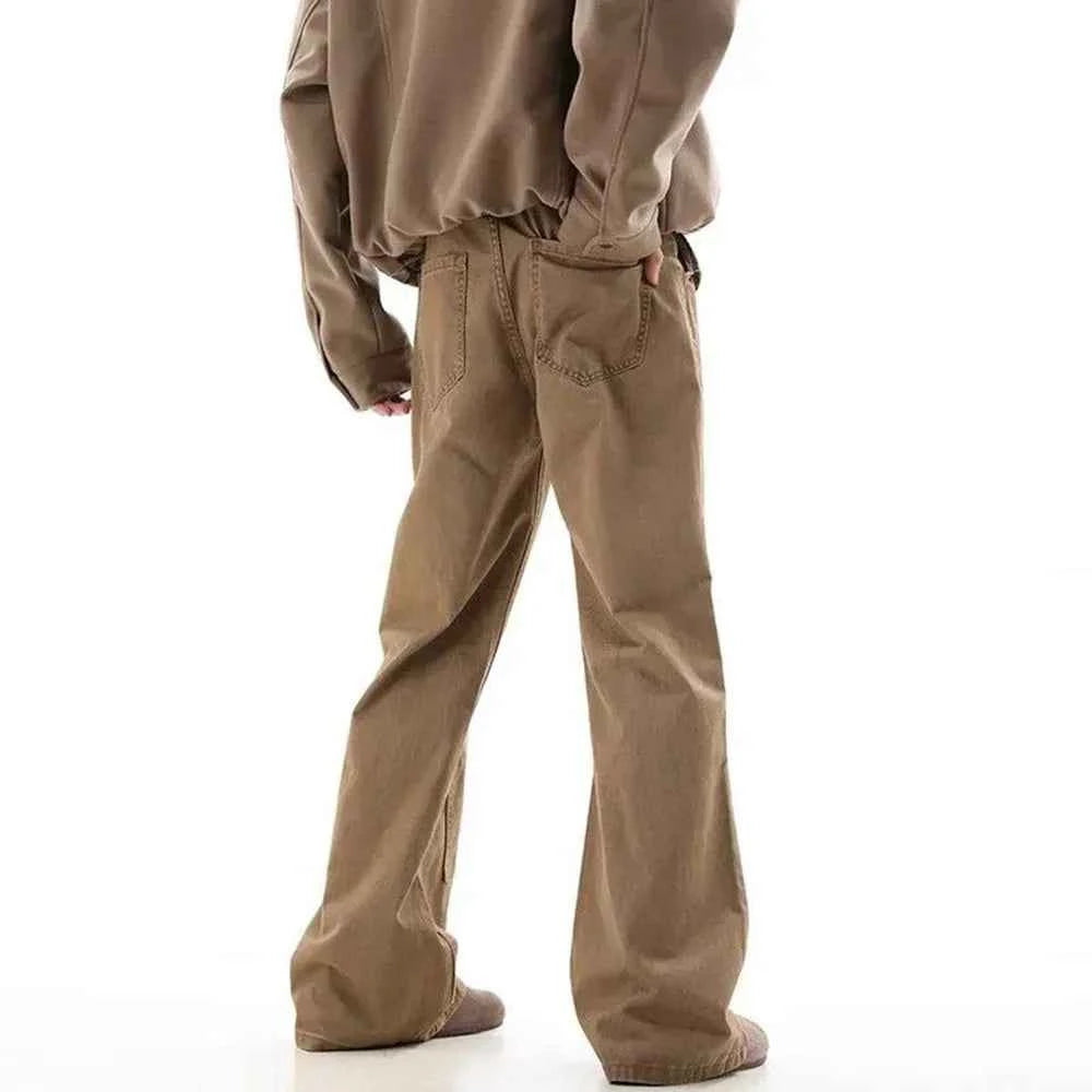 Durable Cargo Pocket Wide Leg Jeans