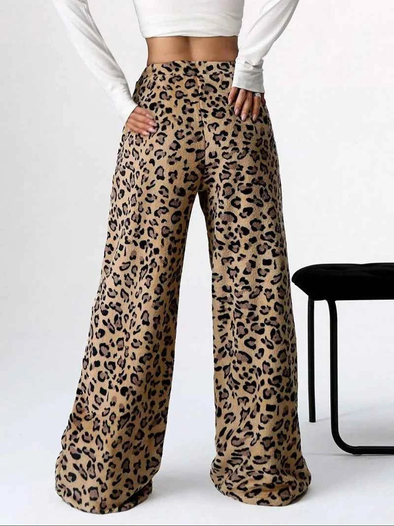 Cool Leopard Print Loose Casual Pants