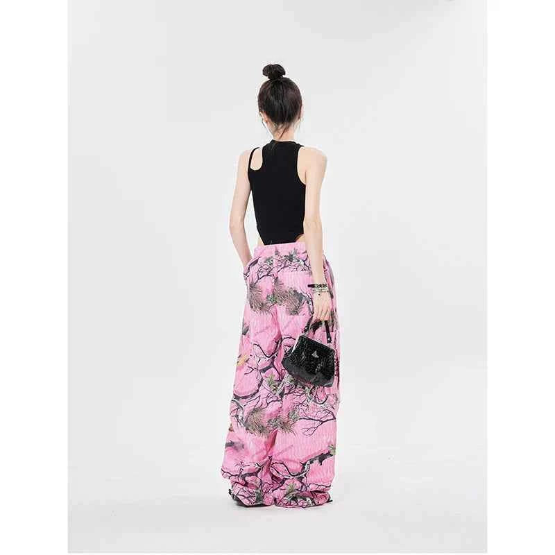 Women Cute Streetwear Trendy Tie Dye High Waist Pants