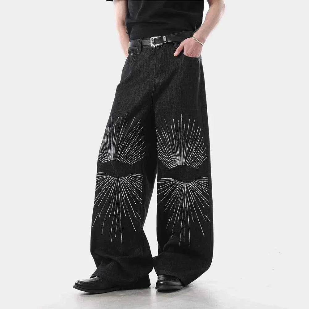 Embroidered Casual American Style Retro Jeans