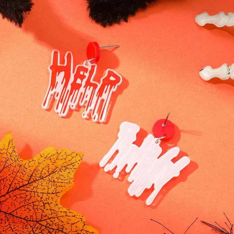 Exaggerated Halloween Horror Earrings