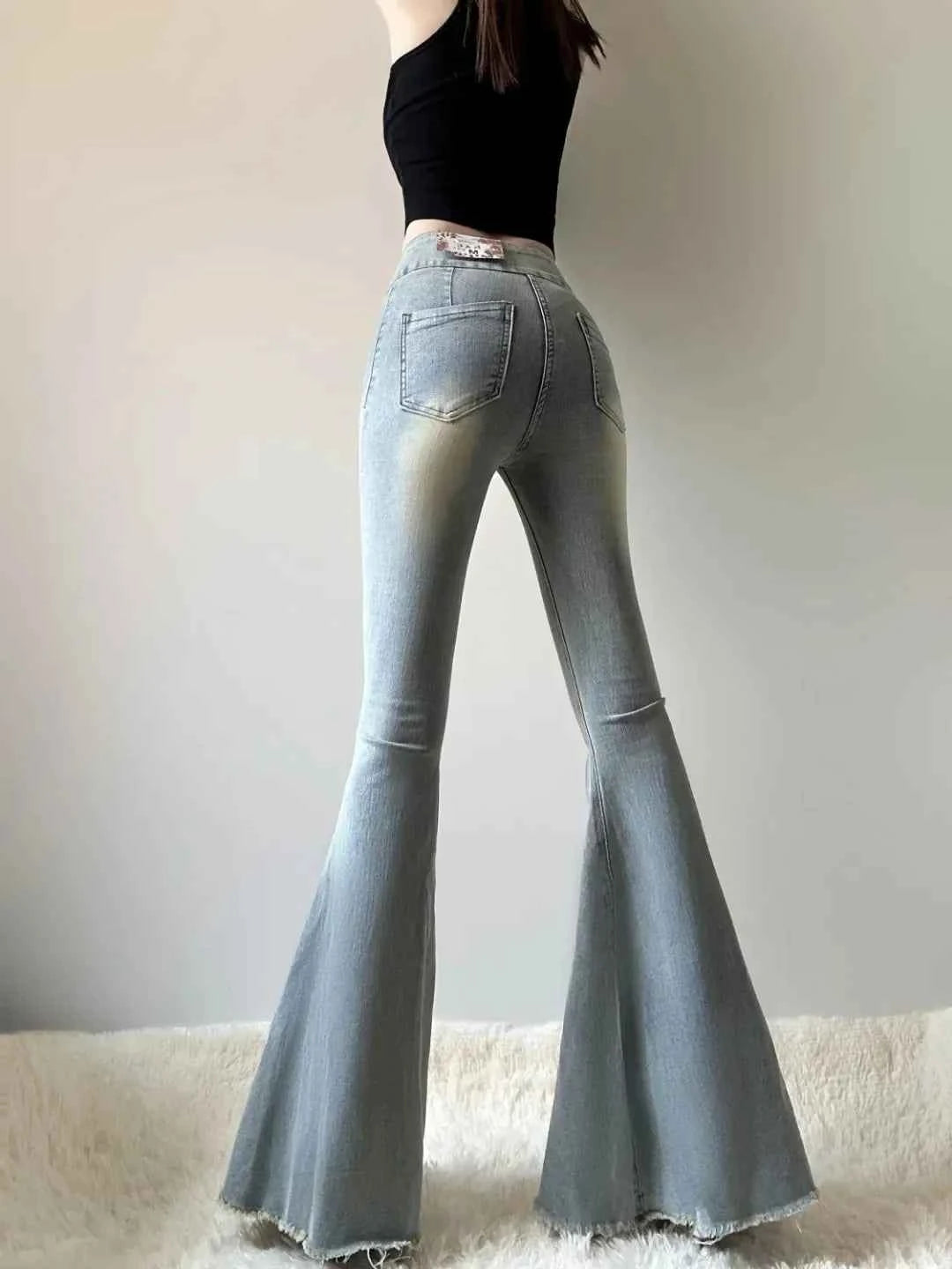 Women Flattering Stretch Flare Jeans
