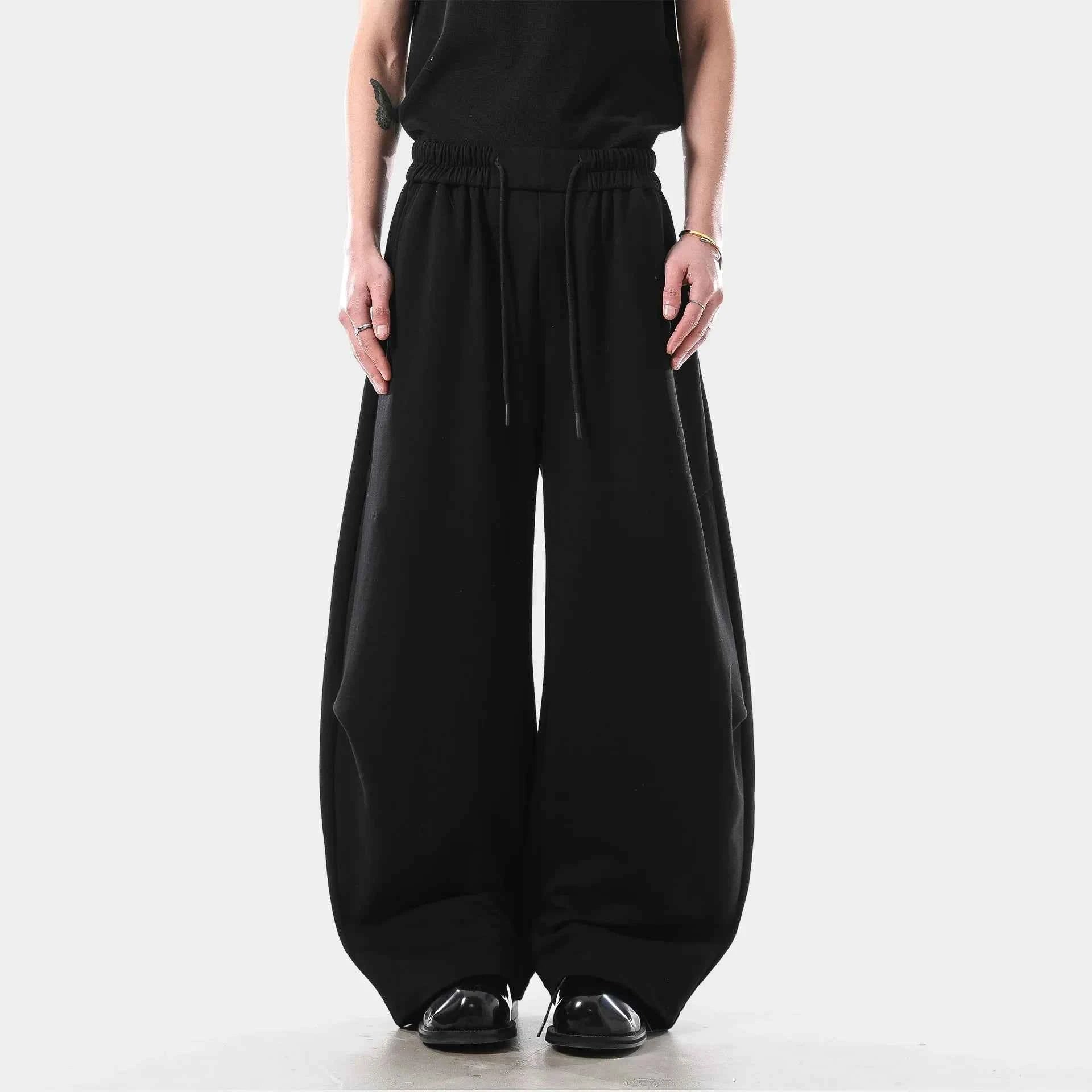 Streetwear Gray Baggy Wide Leg Sweatpants
