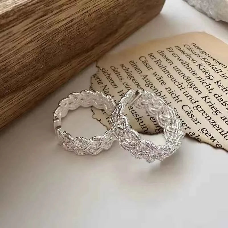 Women Sizeable Minimalist Sterling Silver Couple Ring