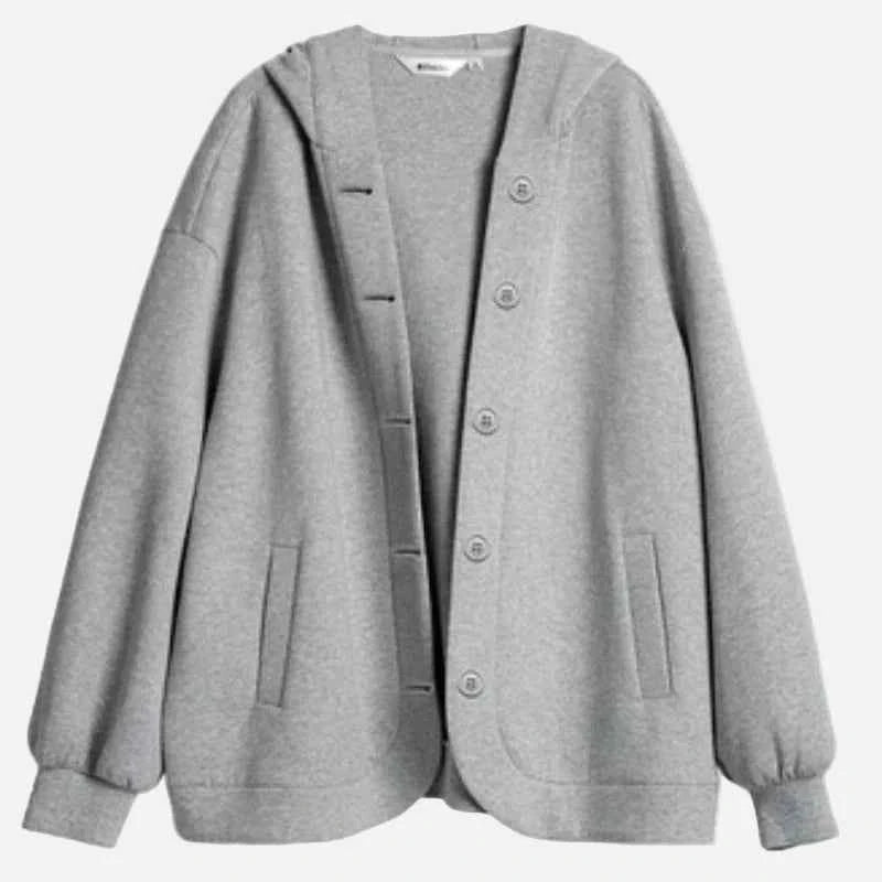 Streetwear Knitted Loose Casual Hooded Sweatshirt