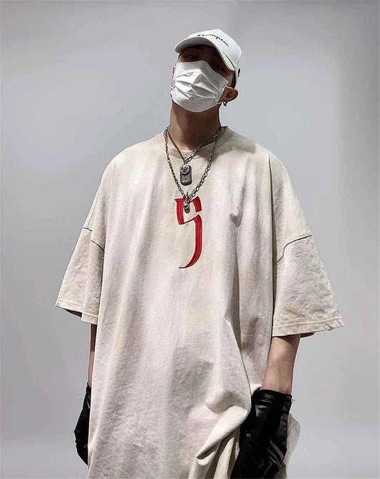 Embroidered Vintage Punk Hip Hop T-Shirt