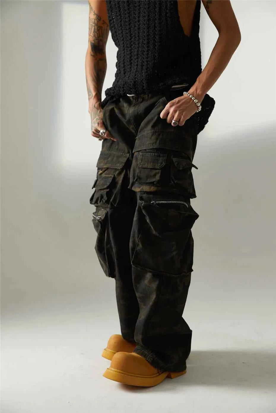 Wardrobe Staple Rugged Camo Cargo Jeans